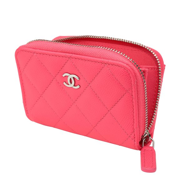 gch2405290012 4 Chanel Coin Case Caviar Skin Pink