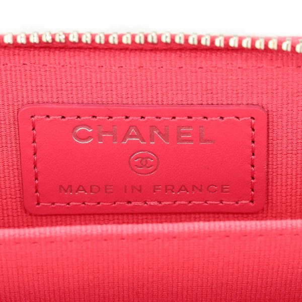 gch2405290012 7 Chanel Coin Case Caviar Skin Pink