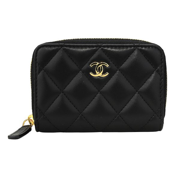 gch2405290015 1 Chanel Coin Case Lambskin Coin Case Black