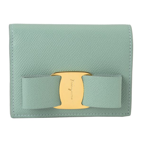 gfr22d515770846 1 Ferragamo Bifold Wallet Fiocco Vara Light Blue