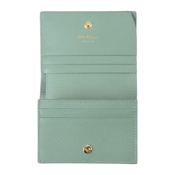 gfr22d515770846 4 Ferragamo Bifold Wallet Fiocco Vara Light Blue