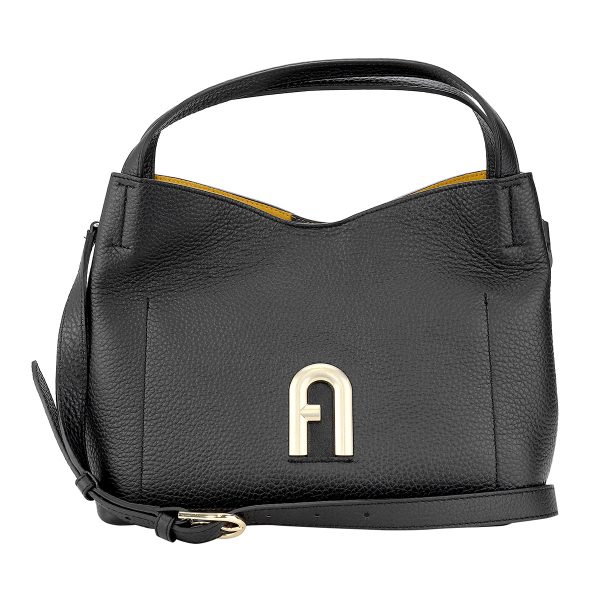 gfuzwb005071696 1 Furla Primula Leather Handbag Black