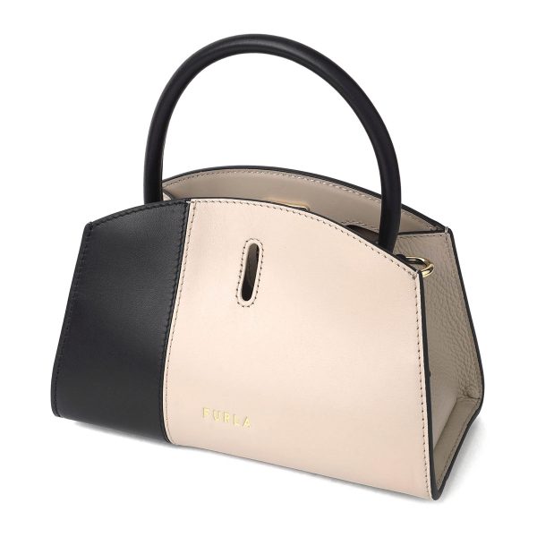 gfuzwb008698213 4 Furla Genesi Handbag Beige Black