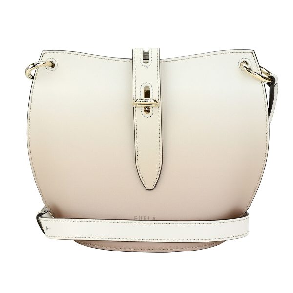 gfuzwb009134485 1 Furla Unica Leather Shoulder Bag White Beige