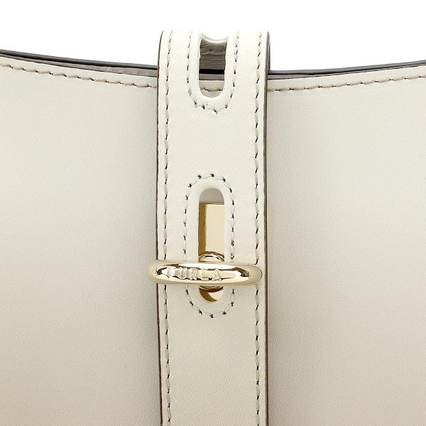 gfuzwb009134485 8 Furla Unica Leather Shoulder Bag White Beige