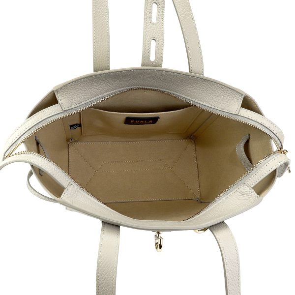 gfuzwb009525954 5 Furla Net Leather Tote Bag Beige