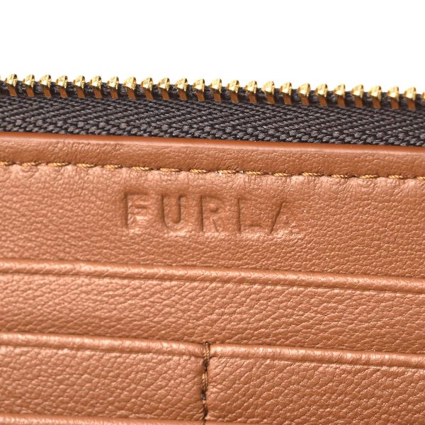 gfuzwp003130313 7 Furla Camellia Leather Long Wallet Dark Brown