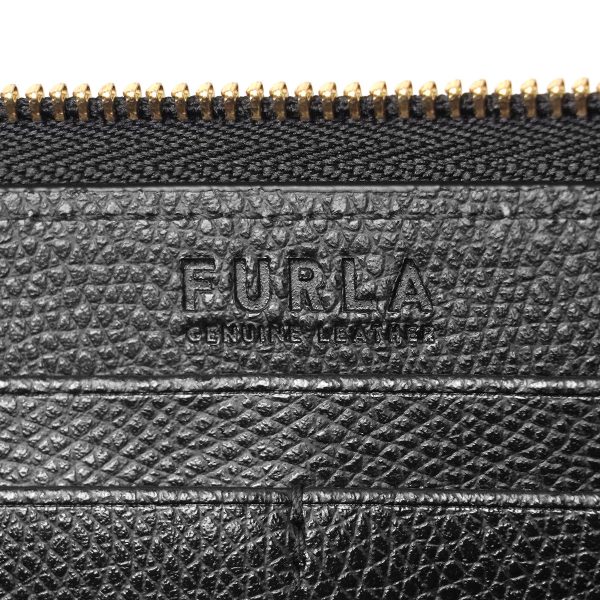 gfuzwp003132896 7 Furla Camellia Long Wallet Round Zipper Black