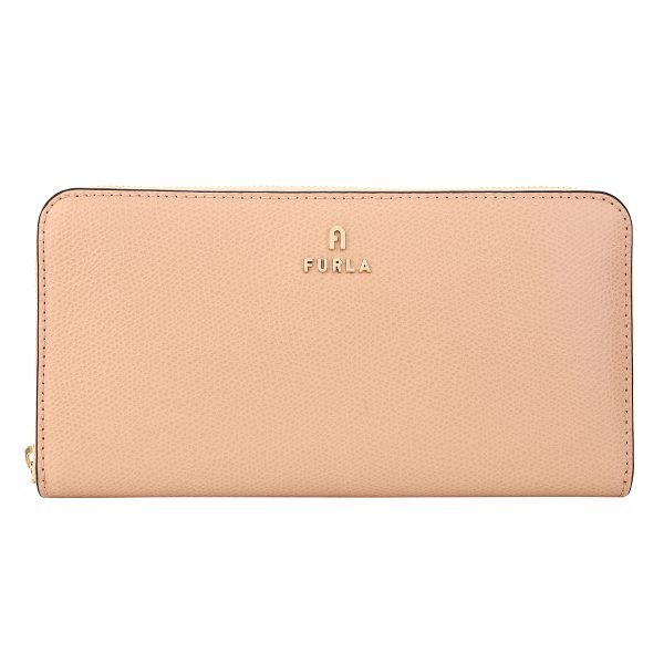 gfuzwp003224773 1 Furla Camellia Beige Round Zipper Long Wallet