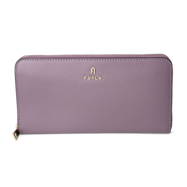 gfuzwp003226904 1 Furla Camellia Purple Round Zipper Long Wallet