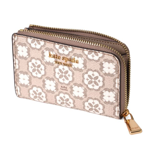 gktk8942252 4 Kate Spade Spade Flower Monogram Card Case Beige