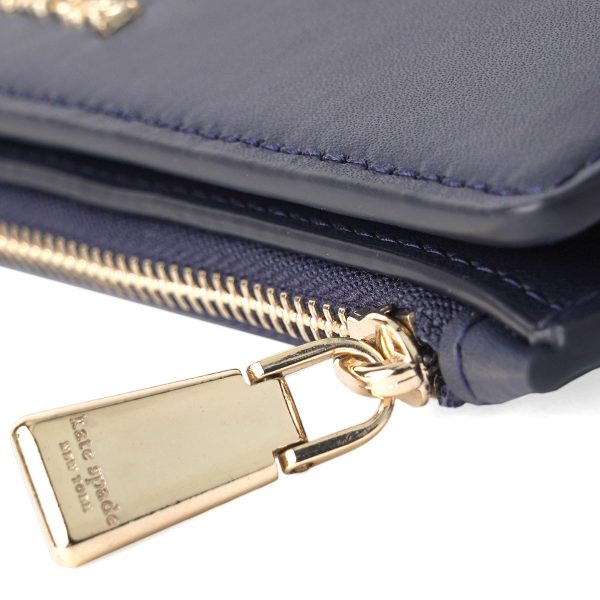 gktkb201403 8 Kate Spade Long Wallet Spade Flower Jacquard KB201 Blue