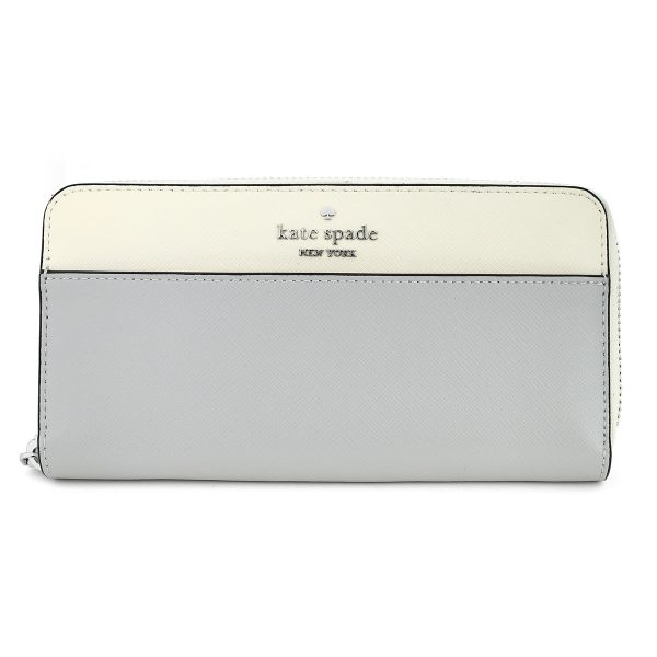 gktkc509020 1 Kate Spade Long Wallet Round Zipper Madison KC509 Gray