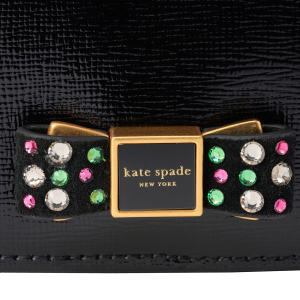 gktkd181001 8 Kate Spade Bifold Wallet Morgan Bow KD181 Black Black