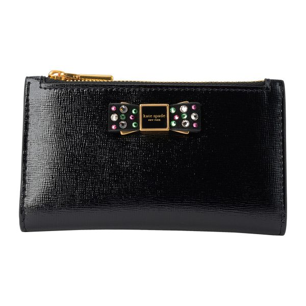 gktkd183001 1 Kate Spade Bifold Wallet Morgan Bow KD183 Black Black