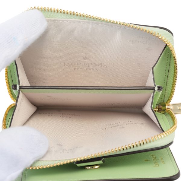 gktkg035300 7 Kate Spade Bifold Wallet Stacy KG035 Light Green