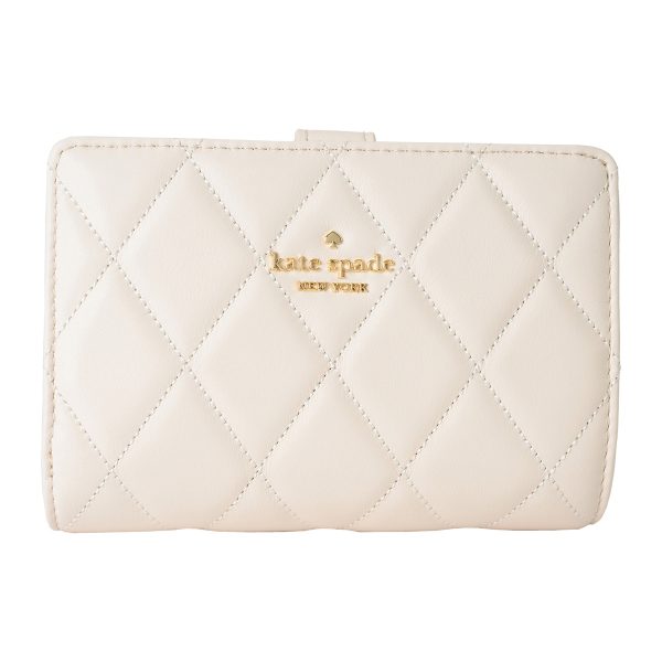 gktkg424100 1 Kate Spade Bifold Wallet Carry KG424 White Series