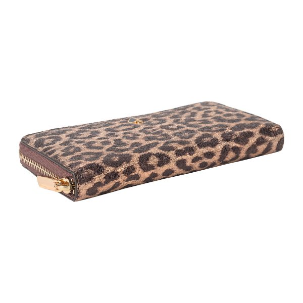 gktpwru7479985 3 Kate Spade Long Wallet Metallic Leopard PWRU7479 Gold Brown