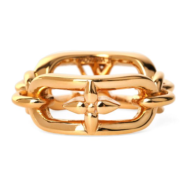 glvm0979m 2 Louis Vuitton Ring Chain Ring Size Gold