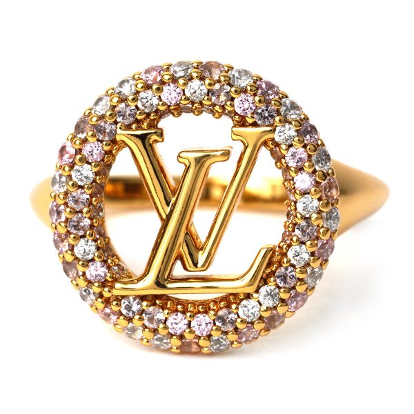 glvm1221s 1 Louis Vuitton Ring Louise Tresor Ring Gold Pink