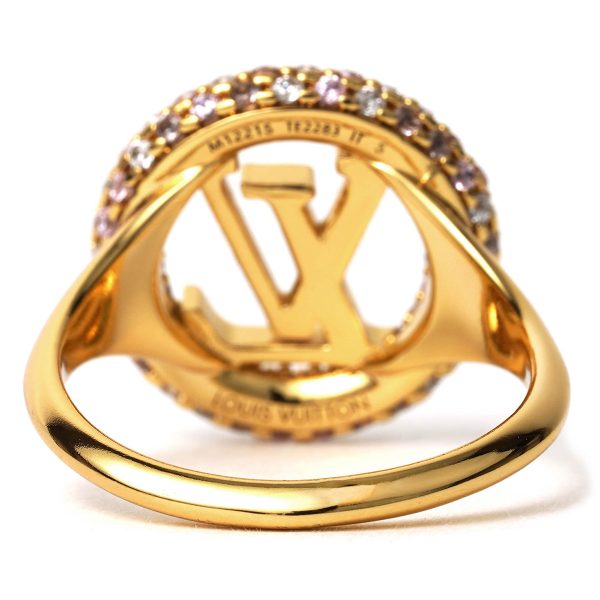 glvm1221s 2 Louis Vuitton Ring Louise Tresor Ring Gold Pink