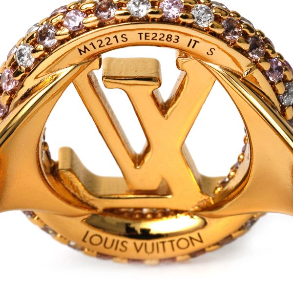 glvm1221s 6 Louis Vuitton Ring Louise Tresor Ring Gold Pink