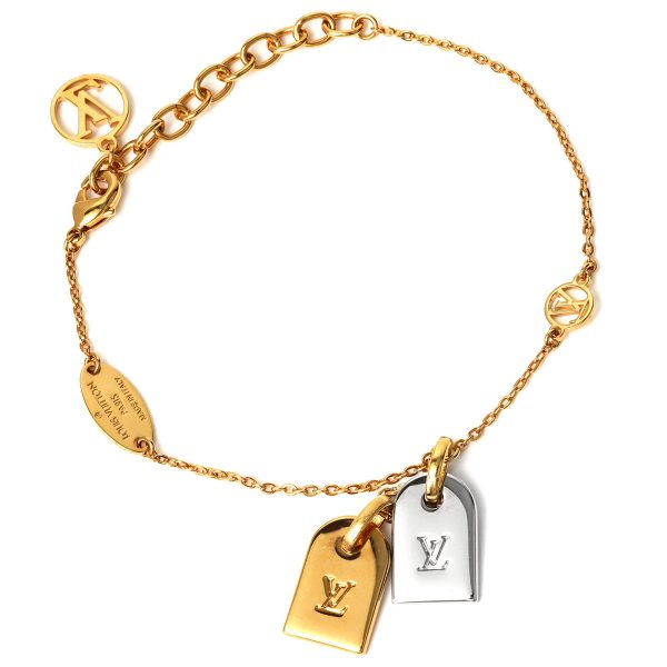 glvm63142 2 Louis Vuitton Bracelet Nanogram Gold Silver