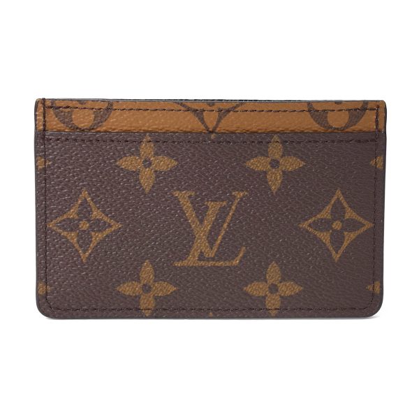 glvm69161 2 Louis Vuitton Card Case Monogram Reverse Porte Culte Sample Brown