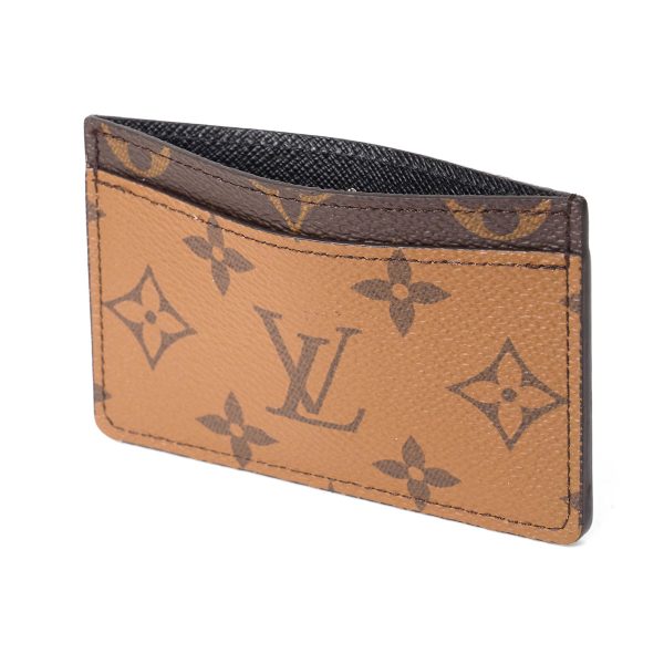 glvm69161 4 Louis Vuitton Card Case Monogram Reverse Porte Culte Sample Brown