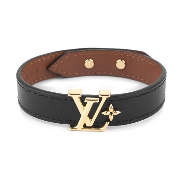 glvm8085f 1 Louis Vuitton Monogram BraceletÉªLV Iconic Black Gold