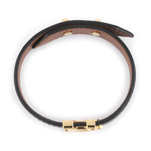 glvm8085f 4 Louis Vuitton Monogram BraceletÉªLV Iconic Black Gold