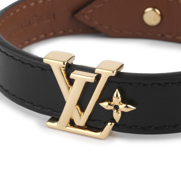 glvm8085f 5 Louis Vuitton Monogram BraceletÉªLV Iconic Black Gold