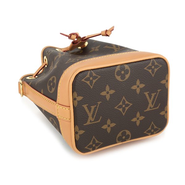 glvm81266 3 Louis Vuitton Shoulder Bag Monogram Nano Noe Brown White