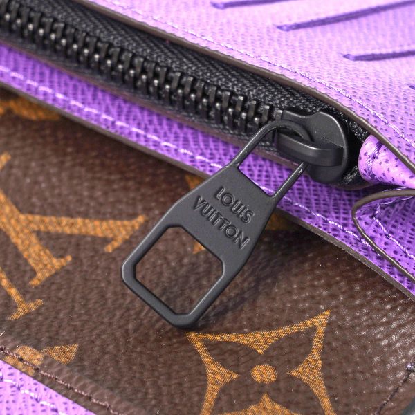 glvm81538 8 Louis Vuitton Monogram Macassar Portefeuille Brazza NM Brown Purple