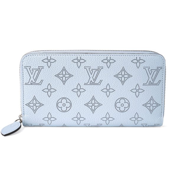 glvm81643 1 Louis Vuitton Mahina Zippy Wallet Light Blue