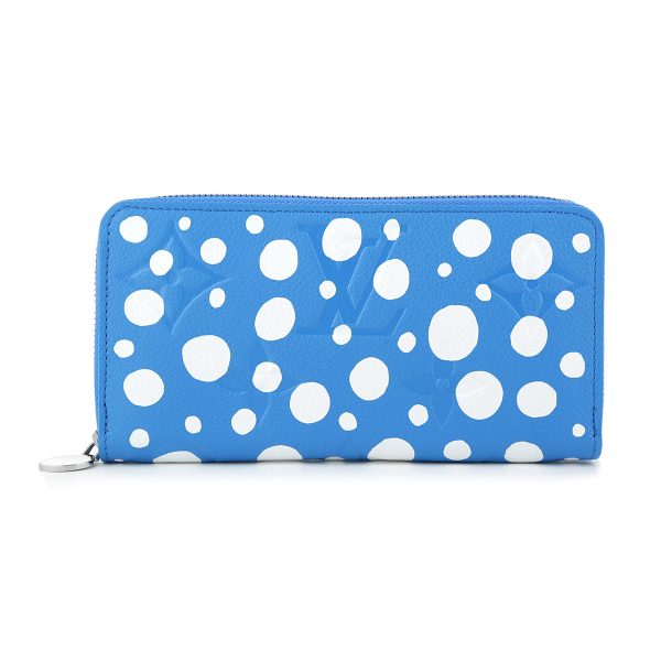 glvm81954 1 Louis Vuitton Long Wallet Louis Vuitton Yayoi Kusama Zippy Wallet Light Blue