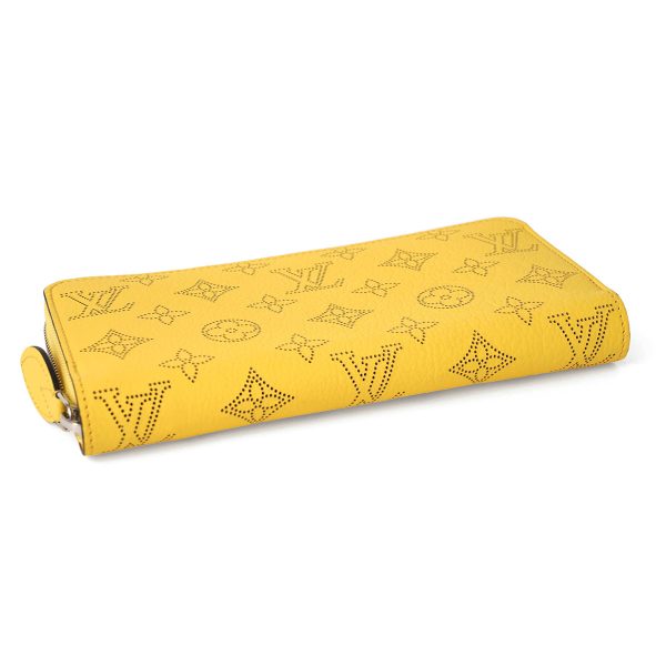 glvm82501 3 Louis Vuitton Long Wallet Round Zipper Mahina Zippy Wallet Yellow