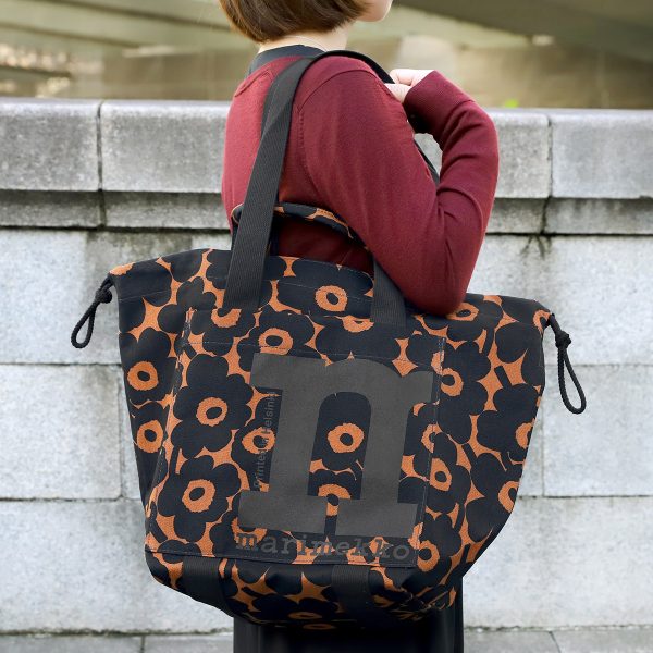 gmr092442865 1 Marimekko Unikko Mono City Tote Bag Brown