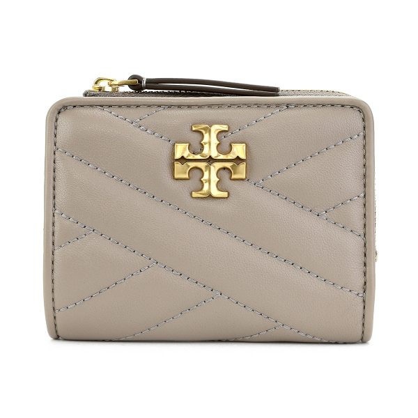 gto153121082 1 TORY BURCH Bifold Wallet Kira Leather Greige