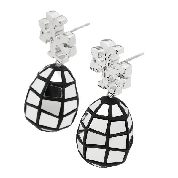 gto155506020 2 TORY BURCH Earrings Small Disco Silver