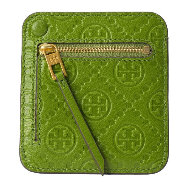 gto79385300 2 TORY BURCH Card Case T Monogram Leather Green