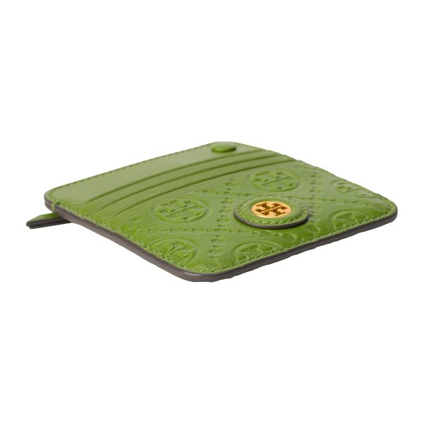 gto79385300 3 TORY BURCH Card Case T Monogram Leather Green