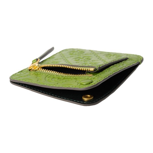 gto79385300 4 TORY BURCH Card Case T Monogram Leather Green