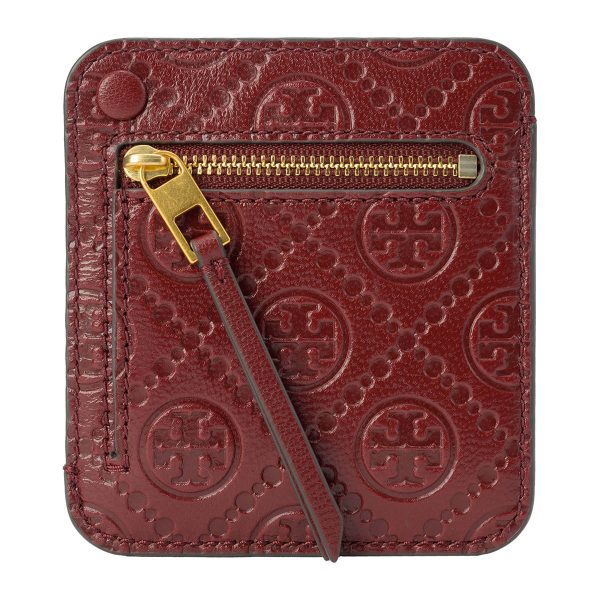 gto79385932 2 TORY BURCH Card Case T Monogram Leather Red