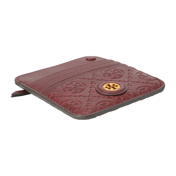 gto79385932 3 TORY BURCH Card Case T Monogram Leather Red