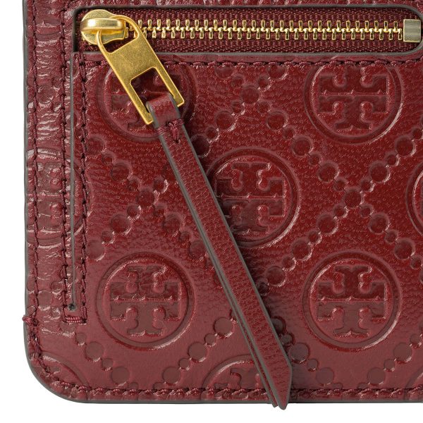 gto79385932 9 TORY BURCH Card Case T Monogram Leather Red