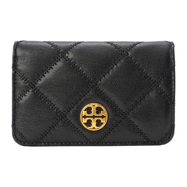 gto87868001 1 TORY BURCH Bifold Wallet Willa Soft Quilt Leather Black