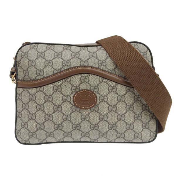 gu0423 1 Gucci Interlocking Leather Shoulder Bag Brown