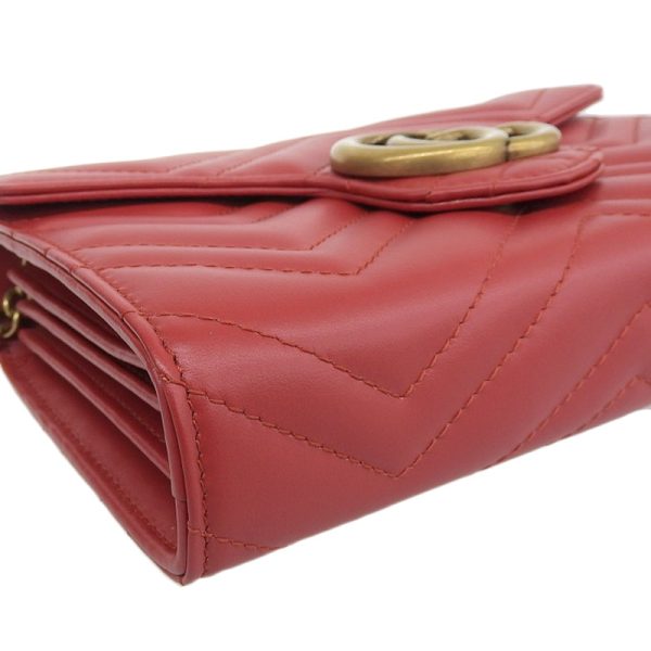 gu0435 3 Gucci Marmont Shoulder Bag Quilted Leather Red