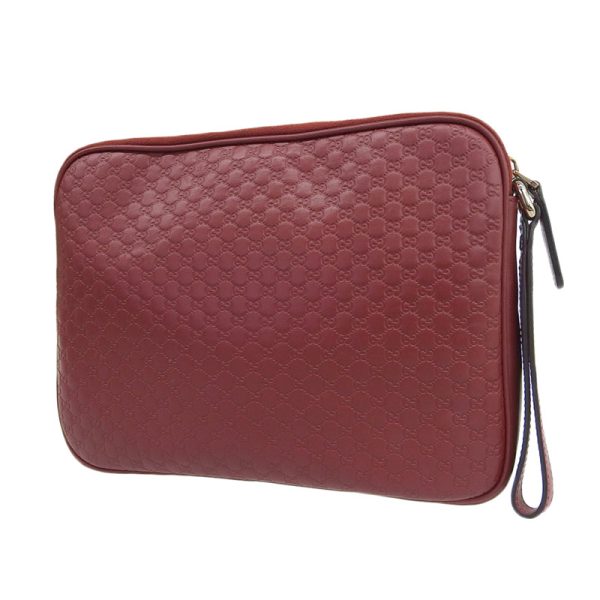 gu0443 2 Gucci Microshima Clutch Bag Leather Red